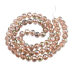 Electroplate Transparent Glass Beads Strands&nbsp;EGLA-N002-46-H03