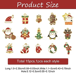 15Pcs 15 Styles 304 Stainless Steel Enamel Pendants&nbsp;STAS-YW0003-41