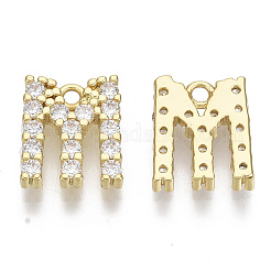 Brass Micro Pave Cubic Zirconia Charms&nbsp;X-KK-T060-05-M-G-NF