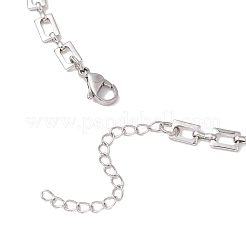 Brass Rectangle Link Chains Necklaces for Women&nbsp;NJEW-JN05145-02