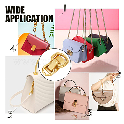 8 Sets Alloy Double D-ring Suspension Clasps for Bag Strap&nbsp;FIND-WR0008-89