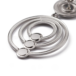 Non-Tarnish 304 Stainless Steel Stud Dangle Earrings Findings&nbsp;EJEW-G346-06P
