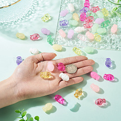 80Pcs 2 Styles Opaque Acrylic Beads&nbsp;OACR-TA0004-90