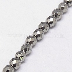 Electroplate Non-magnetic Synthetic Hematite Beads Strands&nbsp;G-J169B-4mm-M
