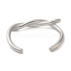 Non-Tarnish 304 Stainless Steel Wire Wrap Cuff Bangles&nbsp;BJEW-Q773-06C-P