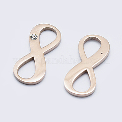 Eco-Friendly 316 Surgical Stainless Steel Pave Cubic Zirconia Links connectors&nbsp;RB-I078-63-B-NR