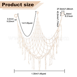 Cotton Macrame Hanging Toy Storage Hammock&nbsp;AJEW-WH0033-72