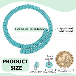 1 Strand Synthetic Turquoise Beads Strands&nbsp;G-FG0001-15