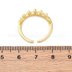 Brass Micro Pave Clear Cubic Zirconia Cuff Rings&nbsp;RJEW-M066-02G