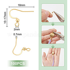 100Pcs 304 Stainless Steel French Earring Hooks&nbsp;STAS-UN0058-79