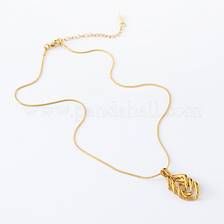 3Pcs Vintage Stainless Steel Triple Rhombus Pendant Necklaces for Women&nbsp;IX5959