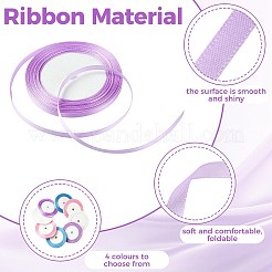 8Rolls 4 Colors Single Face Satin Ribbon&nbsp;OCOR-FS0001-10E