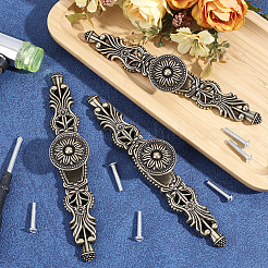Flower Zinc Alloy Drawer Handle&nbsp;FIND-WH0366-397AB-03