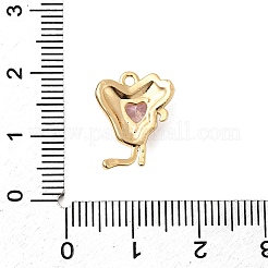 Brass Micro Pave Cubic Zirconia Pendants&nbsp;KK-F916-19G