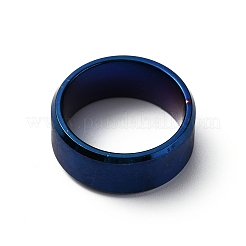 201 Stainless Steel Wide Band Finger Rings for Women Men&nbsp;RJEW-WH0009-13A-BU