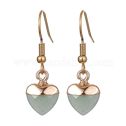 Natural Mixed Gemstone Heart Dangle Earrings&nbsp;EJEW-JE05469