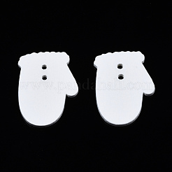 Christmas Theme Spray Painted Wood Connector Charms&nbsp;WOOD-N005-80
