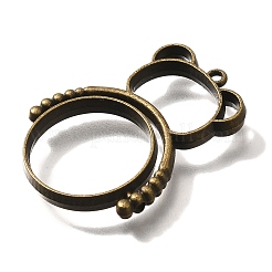Alloy Open Back Bezel Pendants&nbsp;PALLOY-I223-09AB
