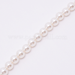 White Acrylic Round Beads Bag Handles&nbsp;FIND-TAC0006-23C-02