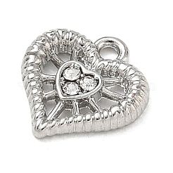 Alloy with Crystal Rhinestone Charms&nbsp;AL-CBA7C55-01P