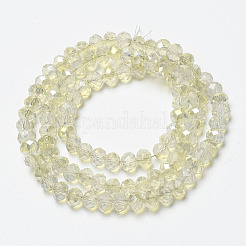 Electroplate Transparent Glass Beads Strands&nbsp;EGLA-A034-T3mm-H21