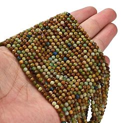 Natural Chrysocolla and Lapis Lazuli Beads Strands&nbsp;G-G278-B01-4mm