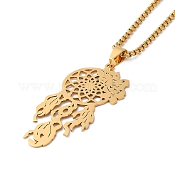 201 Stainless Steel Pendant Necklaces&nbsp;LS-NJEW-H022-04G