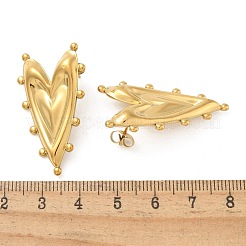 Ion Plating(IP) 304 Stainless Steel Stud Earrings for Women&nbsp;EJEW-M089-01G