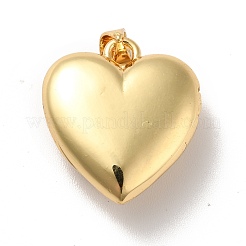 Rack Plating Brass Micro Pave Clear Cubic Zirconia Locket Pendants&nbsp;KK-M227-07G