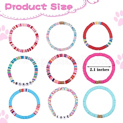Love Bless Stretch Bracelet Sets for Teen Girl Women&nbsp;BJEW-SW00006