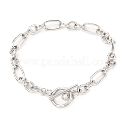 Tarnish Resistant Unisex 304 Stainless Steel Figaro Chain Bracelets&nbsp;X-BJEW-H541-06A-P