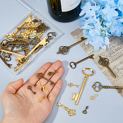 64Pcs 14 Styles Alloy Pendants&nbsp;FIND-DC0008-39