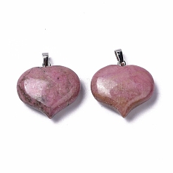 Natural Rhodonite Pendants&nbsp;G-G956-D12