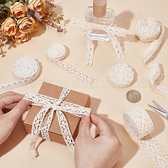 10M 5 Styles Hollow Cotton Lace Flower Ribbons&nbsp;OCOR-UN0001-14