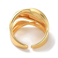 Brass Open Cuff Rings for Women&nbsp;RJEW-E292-18G