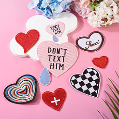 8Pcs 8 Styles Computerized Embroidery Cloth Patches&nbsp;PATC-TA0001-38B