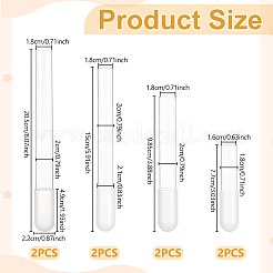 8Pcs 4 Styles Glass Test Tube&nbsp;AJEW-UN0005-48