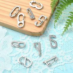 10Pcs 10 Styles 304 Stainless Steel Keychain Clasp Findings&nbsp;FIND-CJ0002-80