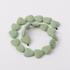 Dyed Natural Lava Rock Bead Strands&nbsp;G917-7
