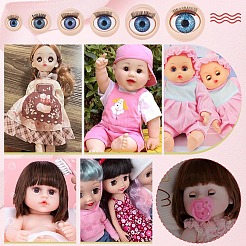 24 Pairs 6 Styles 3D ABS Doll Craft Cartoon Movable Eye&nbsp;FIND-PH0028-13B