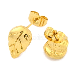 Ion Plating(IP) 304 Stainless Steel Stud Earrings&nbsp;EJEW-H013-21G