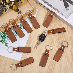 25Pcs PU Leather Keychains&nbsp;KEYC-CY0001-06