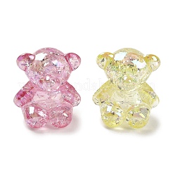 UV Plating Transparent Rainbow Iridescent Acrylic Beads&nbsp;TACR-R001-08A