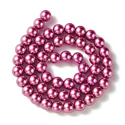 Eco-Friendly Glass Pearl Beads Strands&nbsp;X-HY-A008-8mm-RB027