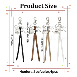 4Pcs Imitation Leather Cord Saddle Pendant Decoration&nbsp;HJEW-DR00187