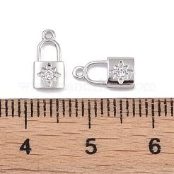 Brass Micro Pave Clear Cubic Zirconia Pendants&nbsp;KK-K351-36P