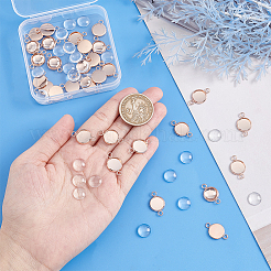 DIY Blank Dome Flat Round Link Connector Making Kit&nbsp;DIY-UN0003-77A-RG