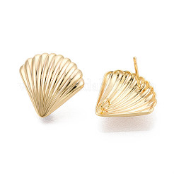 Brass Stud Earring Findings&nbsp;KK-N263-132A-G