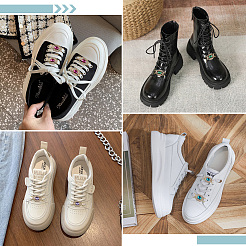 10pcs 5 Colors Brass Rhinestone Shoe Decoration&nbsp;FIND-GF0007-26