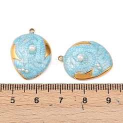 304 Stainless Steel Enamel Pendants Ion Plating(IP)&nbsp;STAS-P424-11G